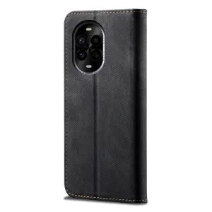 DENIM Peňaženkový kryt pre Huawei Nova 13 Pro čierny