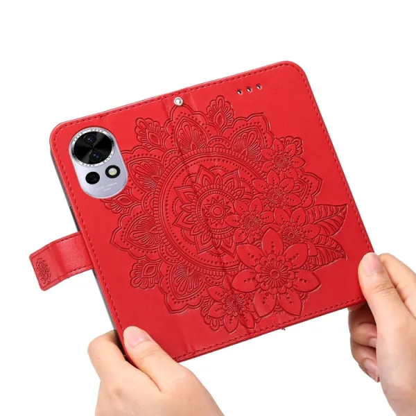ART MANDALA Peňaženkový obal pre Huawei Nova 13 červený