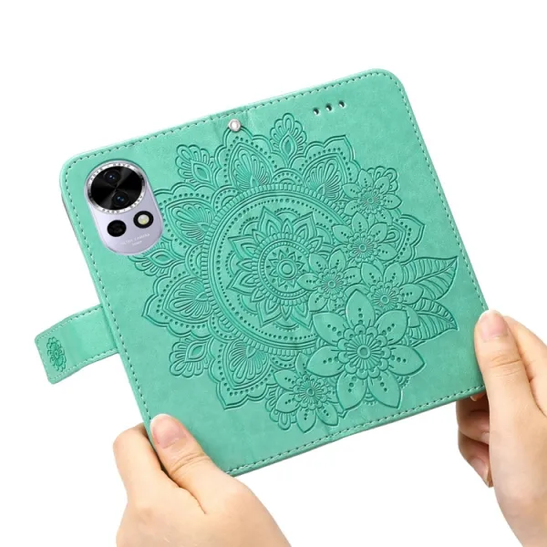 ART MANDALA Peňaženkový obal pre Huawei Nova 13 zelený