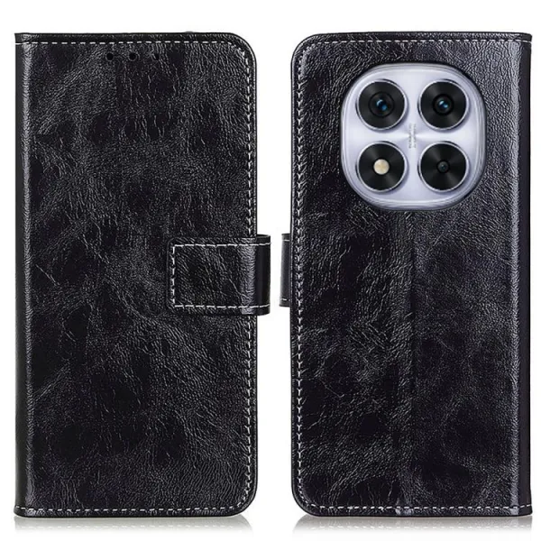 RETRO Peňaženkový obal Xiaomi Redmi Note 14 Pro čierny