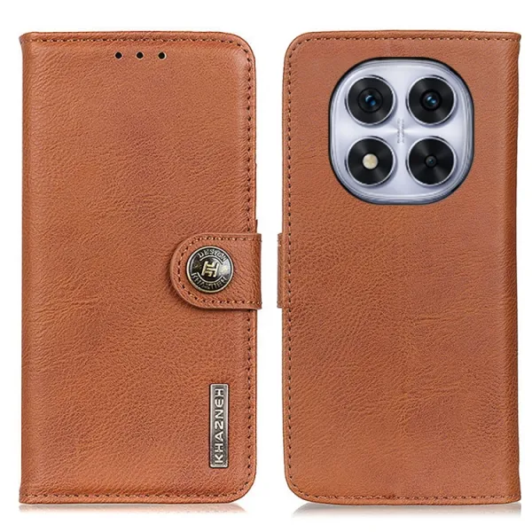 KHAZNEH PIN Zaklápacie puzdro pre Xiaomi Redmi Note 14 Pro hnedé