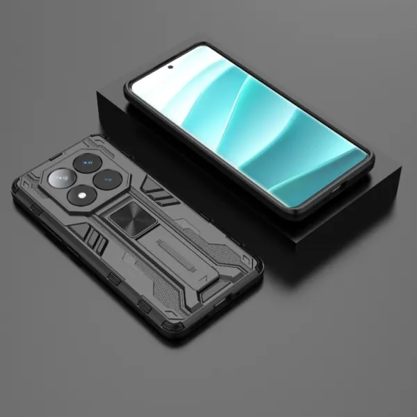 SUPERSONIC Ochranný obal so stojanom pre Xiaomi Redmi Note 14 Pro 5G čierny