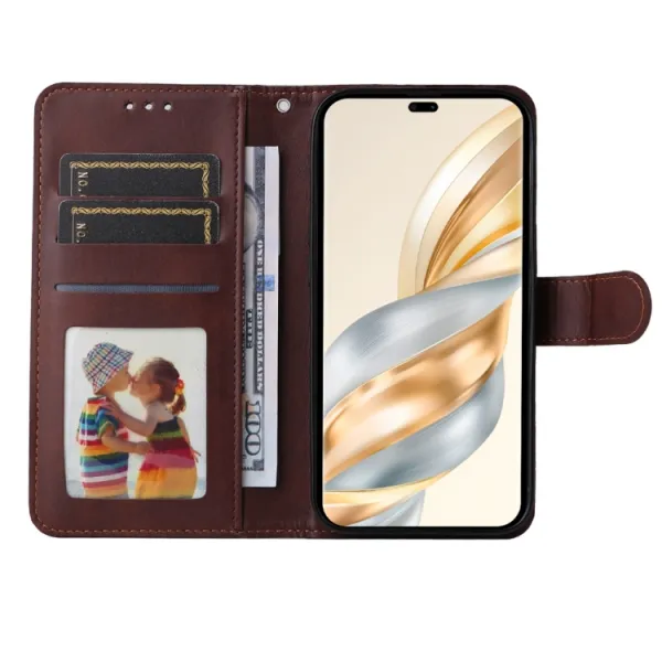 SMOOTH Peňaženkové puzdro pre Honor Magic7 Lite 5G hnedé