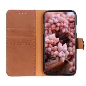 KHAZNEH PIN Zaklápacie puzdro pre Xiaomi Redmi Note 14 Pro hnedé