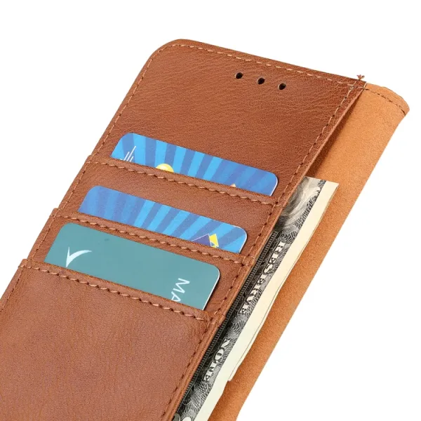 KHAZNEH PIN Zaklápacie puzdro pre Xiaomi Redmi Note 14 Pro hnedé