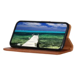 KHAZNEH PIN Zaklápacie puzdro pre Xiaomi Redmi Note 14 Pro hnedé