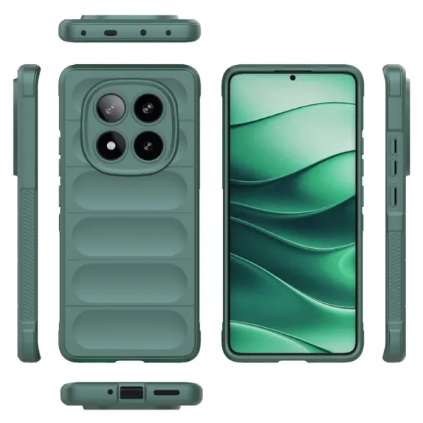 STEPS Ochranný kryt pre Xiaomi Redmi Note 14 Pro 5G tmavozelený