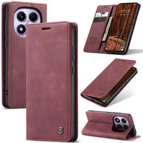 CASEME Flipové puzdro pre Xiaomi Redmi Note 14 Pro červené