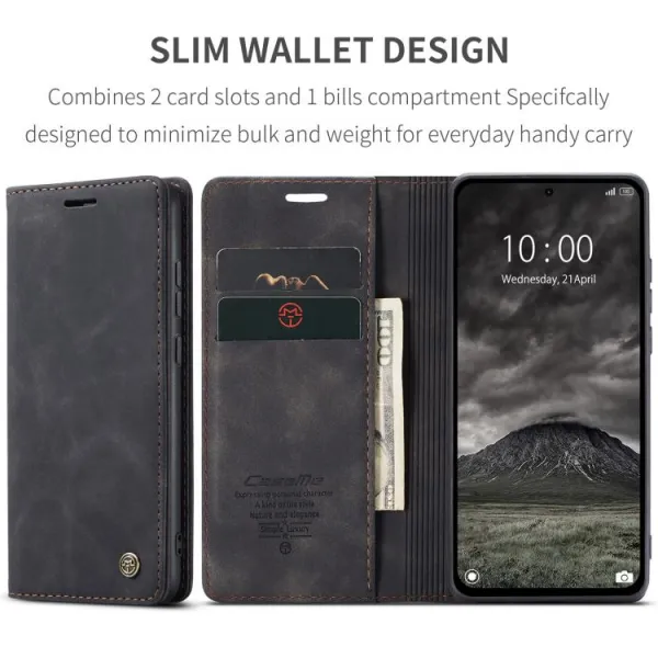 CASEME Flipové puzdro pre Xiaomi Redmi Note 14 Pro čierne