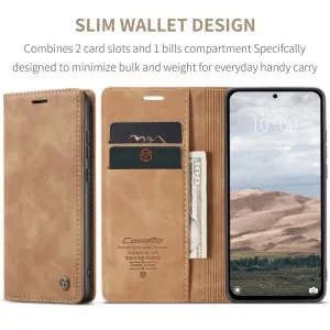 CASEME Flipové puzdro pre Xiaomi Redmi Note 14 Pro svetlohnedé