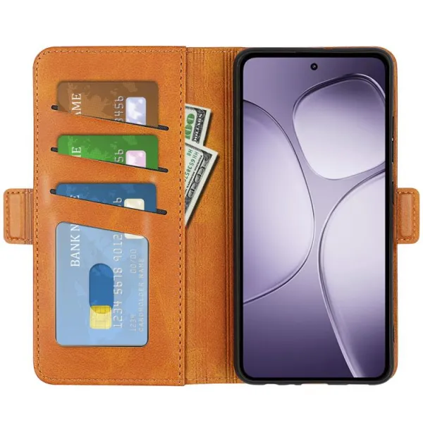 SIDE Peňaženkové puzdro pre Xiaomi 14T Pro svetlohnedé