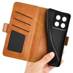 SIDE Peňaženkové puzdro pre Xiaomi 14T Pro svetlohnedé