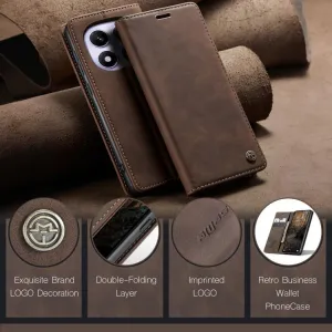 CASEME Flipové puzdro pre Xiaomi Redmi Note 14 Pro tmavohnedé