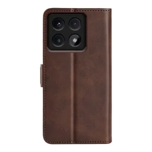 SIDE Peňaženkové puzdro pre Xiaomi 14T Pro tmavohnedé