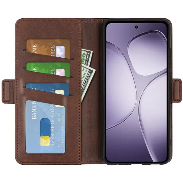 SIDE Peňaženkové puzdro pre Xiaomi 14T Pro tmavohnedé