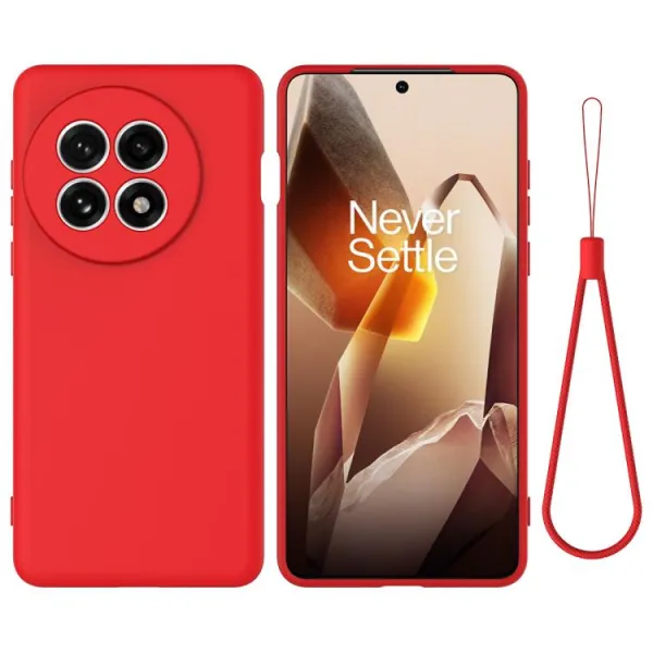 RUBBER Ochranný kryt pre OnePlus 13R 5G červený
