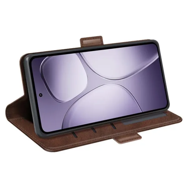 SIDE Peňaženkové puzdro pre Xiaomi 14T Pro tmavohnedé