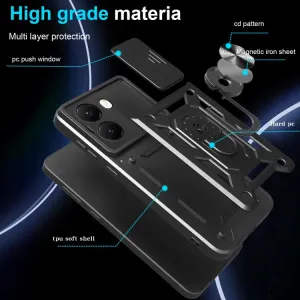 RING CAMERA Kryt s držiakom pre Xiaomi Poco X7 Pro strieborný