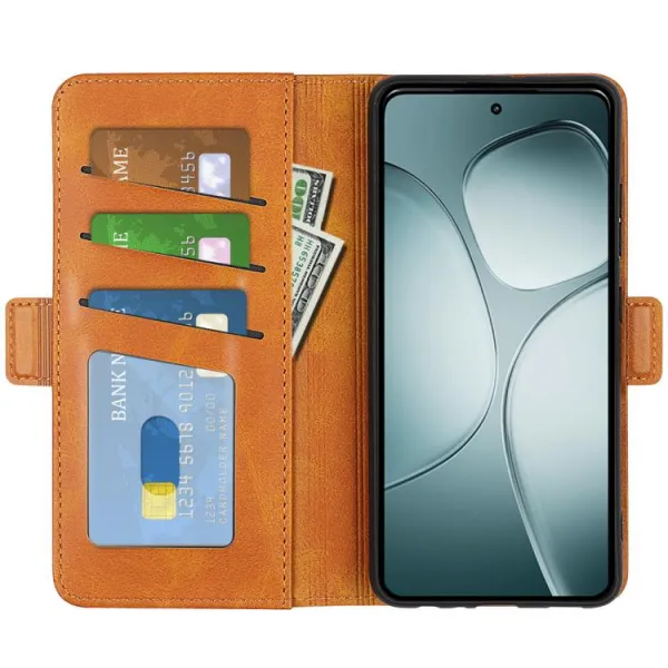 SIDE Peňaženkové puzdro pre Xiaomi 14T svetlohnedé