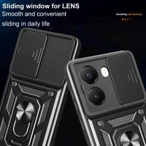 RING CAMERA Kryt s držiakom pre Xiaomi Poco X7 Pro strieborný