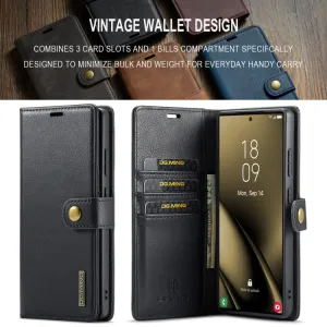 DG.MING Peňaženkový obal 2v1 Samsung Galaxy S25 Ultra 5G čierny