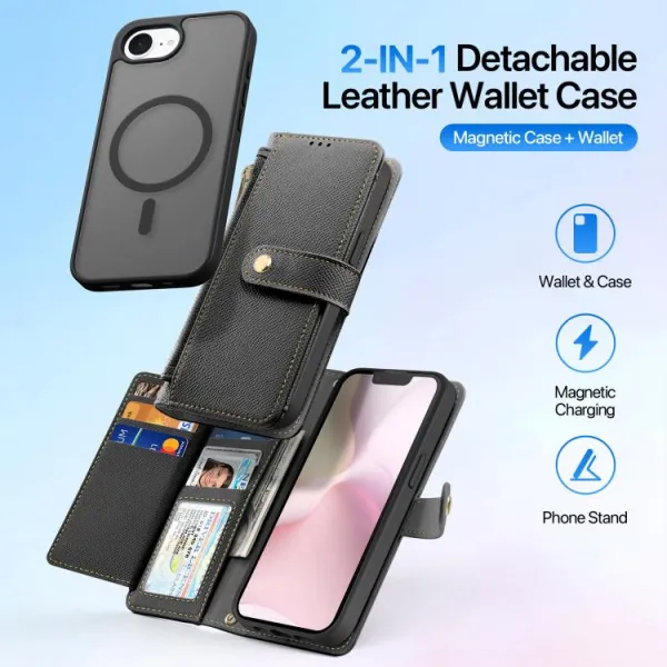 DUX LAWA Ochranný kryt a peňaženkové puzdro 2v1 Apple iPhone 16e / iPhone 17e čierne