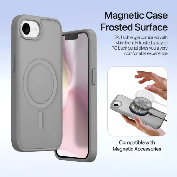DUX LAWA Ochranný kryt a peňaženkové puzdro 2v1 Apple iPhone 16e / iPhone 17e šedé