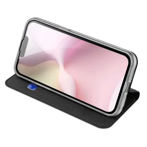 Dux Ducis Skin Pro knižkové puzdro na iPhone 16e, čierne