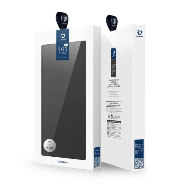 Dux Ducis Skin Pro knižkové puzdro na iPhone 16e, čierne