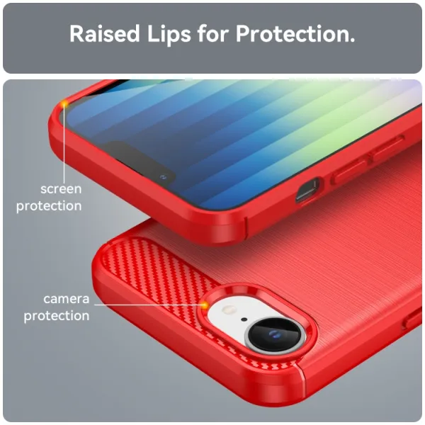 FLEXI TPU Ochranný kryt Apple iPhone 16e / iPhone 17e červený