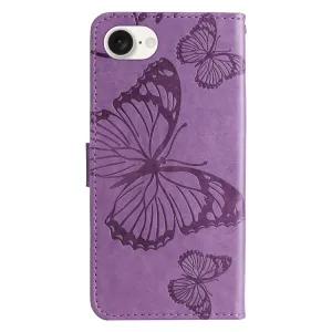 ART BUTTERFLY Peňaženkový obal pre Apple iPhone 16e / iPhone 17e fialový