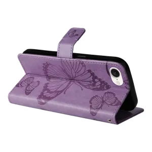ART BUTTERFLY Peňaženkový obal pre Apple iPhone 16e / iPhone 17e fialový