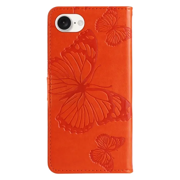ART BUTTERFLY Peňaženkový obal pre Apple iPhone 16e / iPhone 17e oranžový