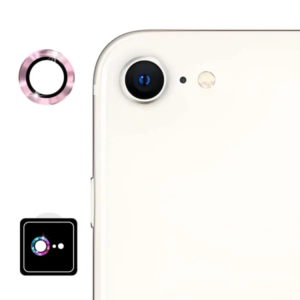 ENKAY ALU Sklo pre fotoaparát Apple iPhone 16e / iPhone 17e PINK