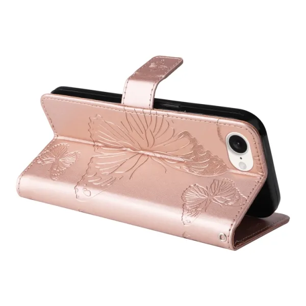 ART BUTTERFLY Peňaženkový obal pre Apple iPhone 16e / iPhone 17e ružový
