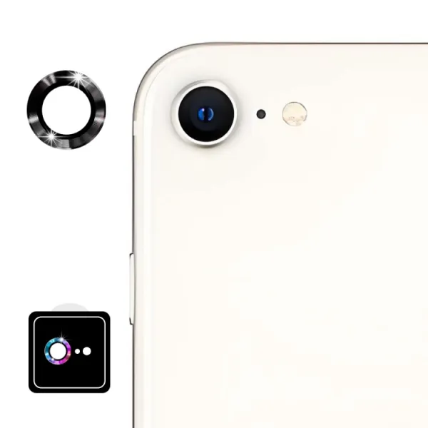 ENKAY ALU Sklo pre fotoaparát Apple iPhone 16e / iPhone 17e BLACK