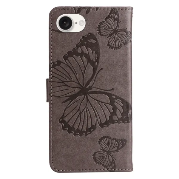 ART BUTTERFLY Peňaženkový obal pre Apple iPhone 16e / iPhone 17e šedý