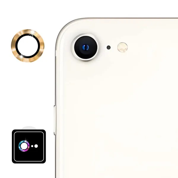 ENKAY ALU Sklo pre fotoaparát Apple iPhone 16e / iPhone 17e GOLDEN
