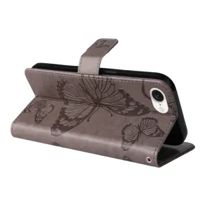 ART BUTTERFLY Peňaženkový obal pre Apple iPhone 16e / iPhone 17e šedý