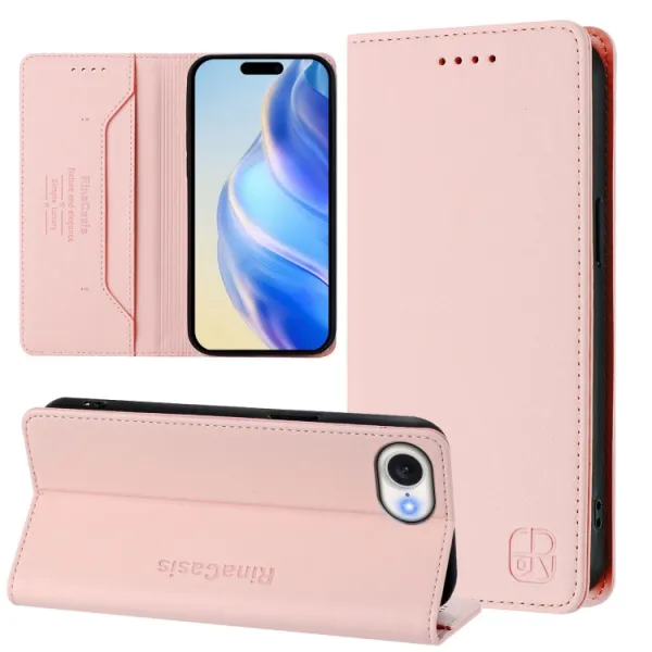 RINA Zaklápacie puzdro pre Apple iPhone 16e / iPhone 17e ružové