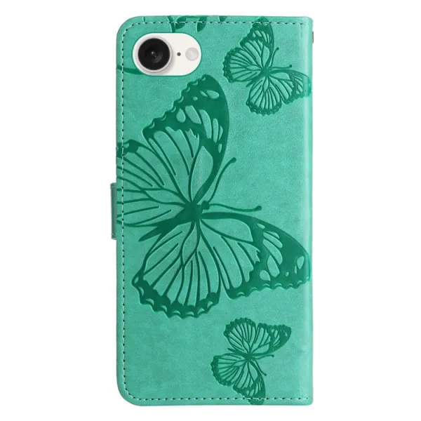 ART BUTTERFLY Peňaženkový obal pre Apple iPhone 16e / iPhone 17e zelený