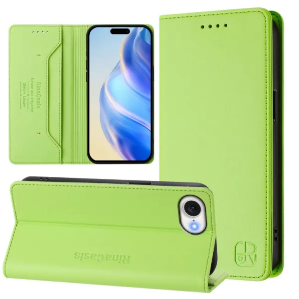 RINA Zaklápacie puzdro pre Apple iPhone 16e / iPhone 17e svetlozelené