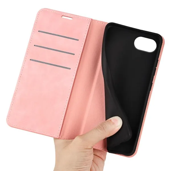 MAGNETIC Zaklápací kryt pre Apple iPhone 16e / iPhone 17e ružový