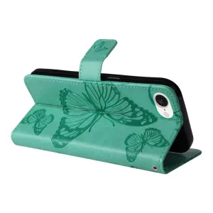 ART BUTTERFLY Peňaženkový obal pre Apple iPhone 16e / iPhone 17e zelený