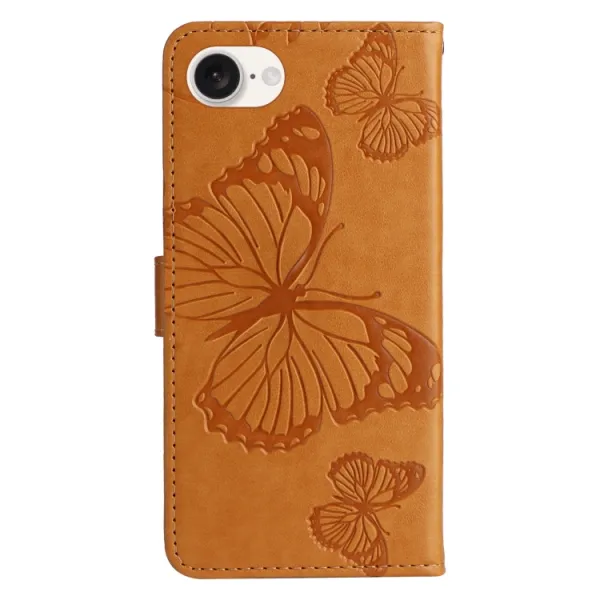 ART BUTTERFLY Peňaženkový obal pre Apple iPhone 16e / iPhone 17e žltý