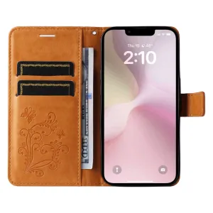 ART BUTTERFLY Peňaženkový obal pre Apple iPhone 16e / iPhone 17e žltý