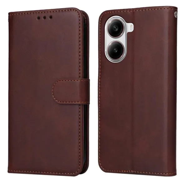 SMOOTH Peňaženkové puzdro pre Xiaomi Poco X7 Pro hnedé