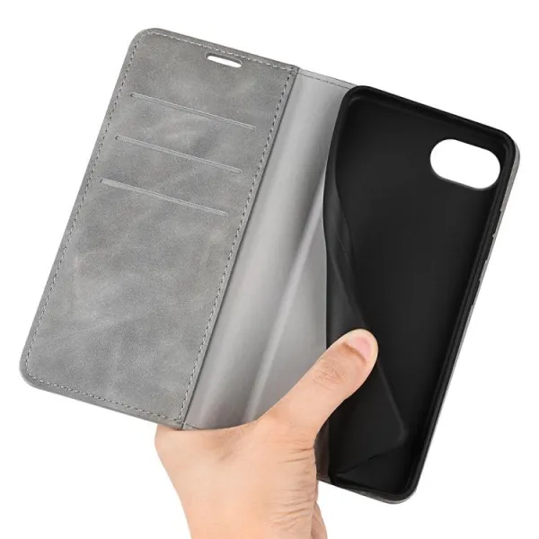 MAGNETIC Zaklápací kryt pre Apple iPhone 16e / iPhone 17e šedý
