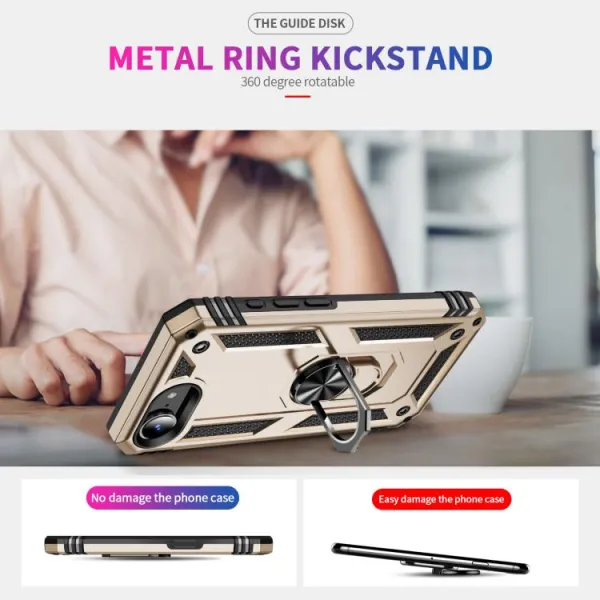RING Kryt s držiakom pre Apple iPhone 16e / iPhone 17e zlatý