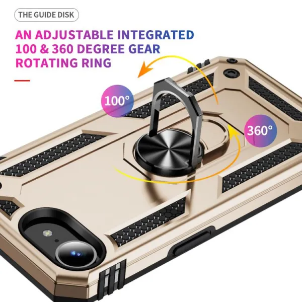 RING Kryt s držiakom pre Apple iPhone 16e / iPhone 17e zlatý